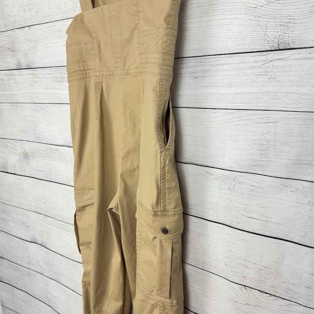 Banana Republic Cargo Jumpsuit In New British Khaki Size 4 Petite Feminine Boho - Picture 8 of 10